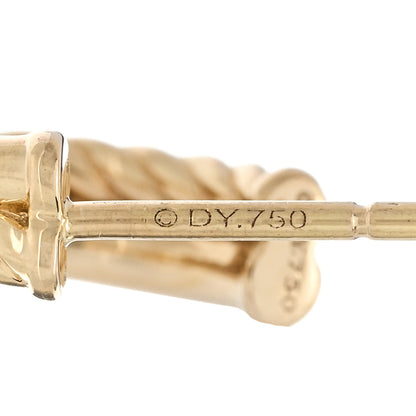 David Yurman 18K Yellow Gold Diamond Petite Crossover X Earrings 4 of 6