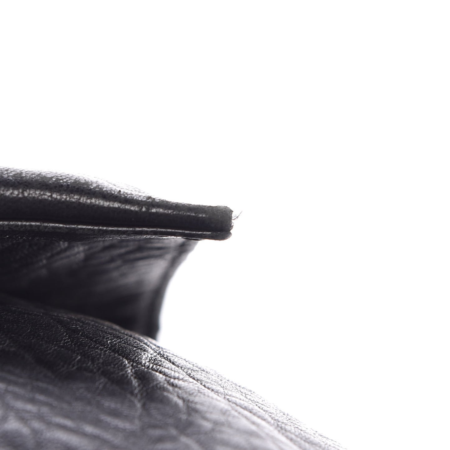Crinkled Lambskin Mia Shoulder Flap Black