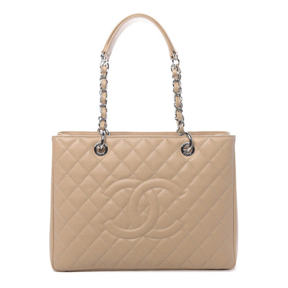 Chanel Caviar Quilted Grand Shopping Tote GST Beige Clair 1 of 12