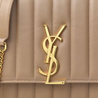 Saint Laurent Lambskin Matelasse Monogram Vicky Chain Wallet Peru 9 of 9