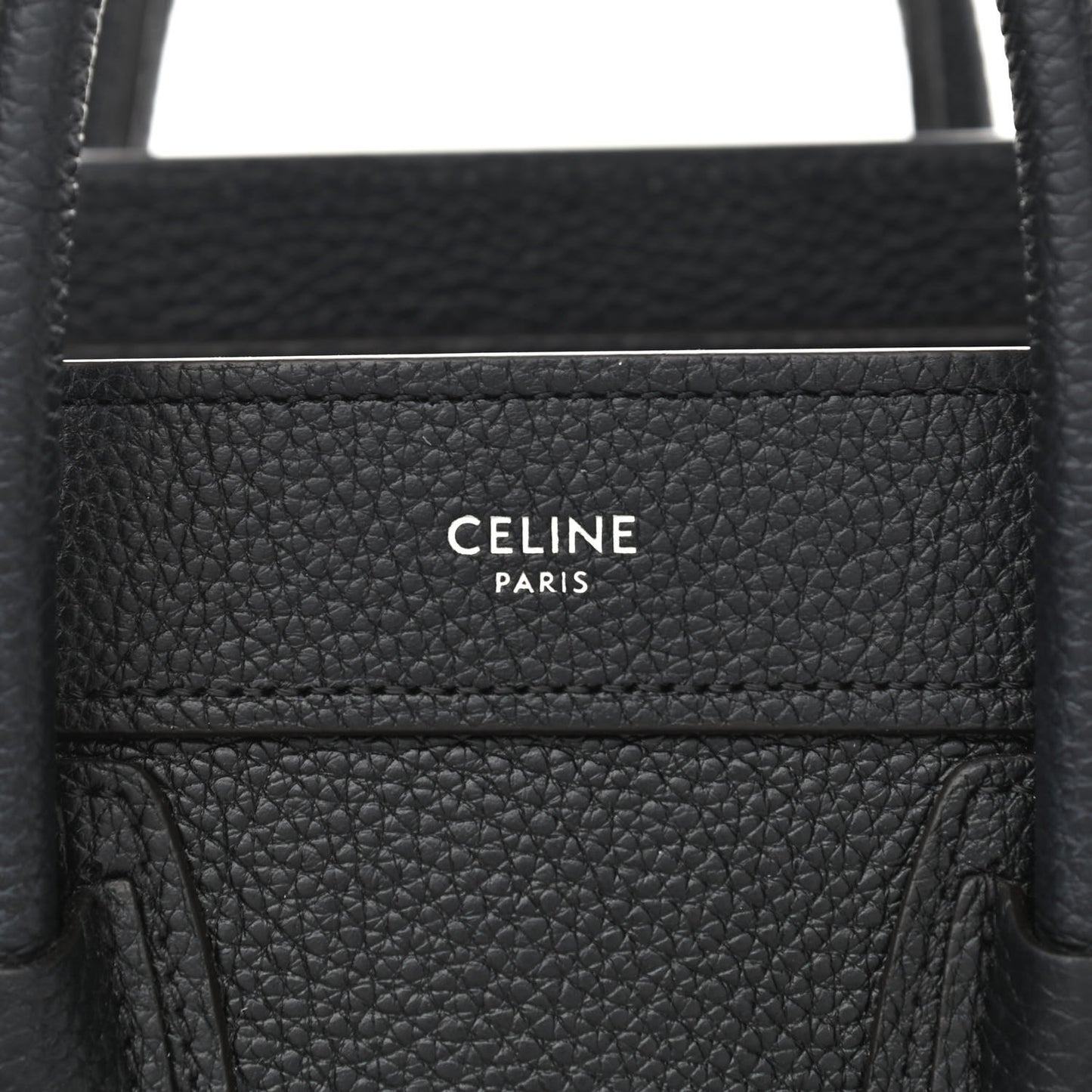 Drummed Calfskin Nano Luggage Black