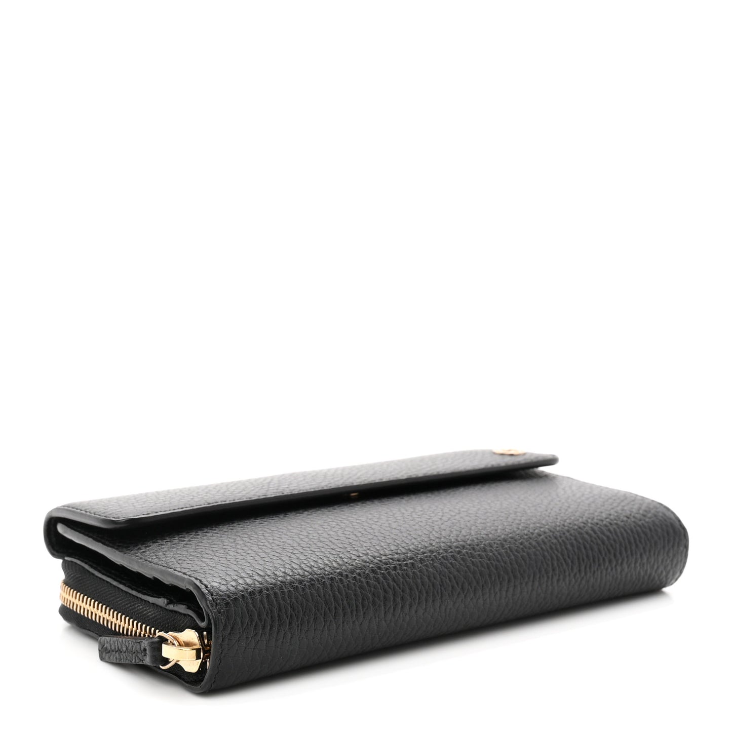 Dollar Calfskin Interlocking G Continental Wallet Black