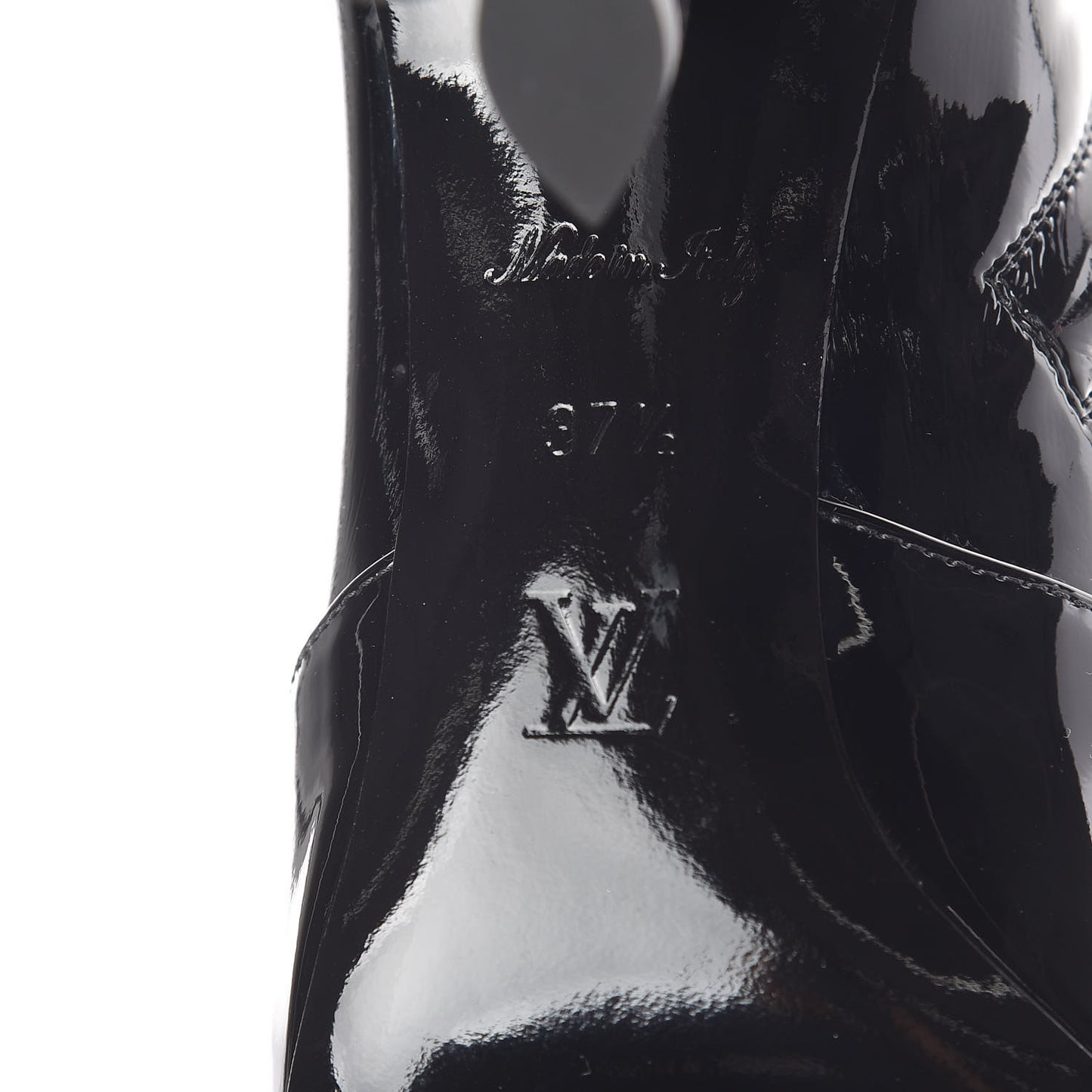 Patent Silhouette Ankle Boots 37.5 Black