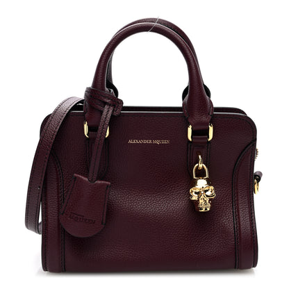 Alexander McQueen Pebbled Calfskin Mini Padlock Tote Bordeaux 1 of 10