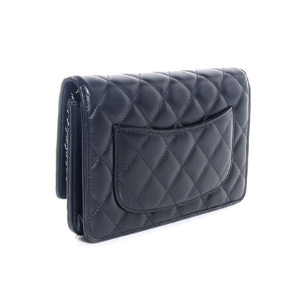 Chanel Lambskin Quilted Wallet On Chain Black 2 of 9