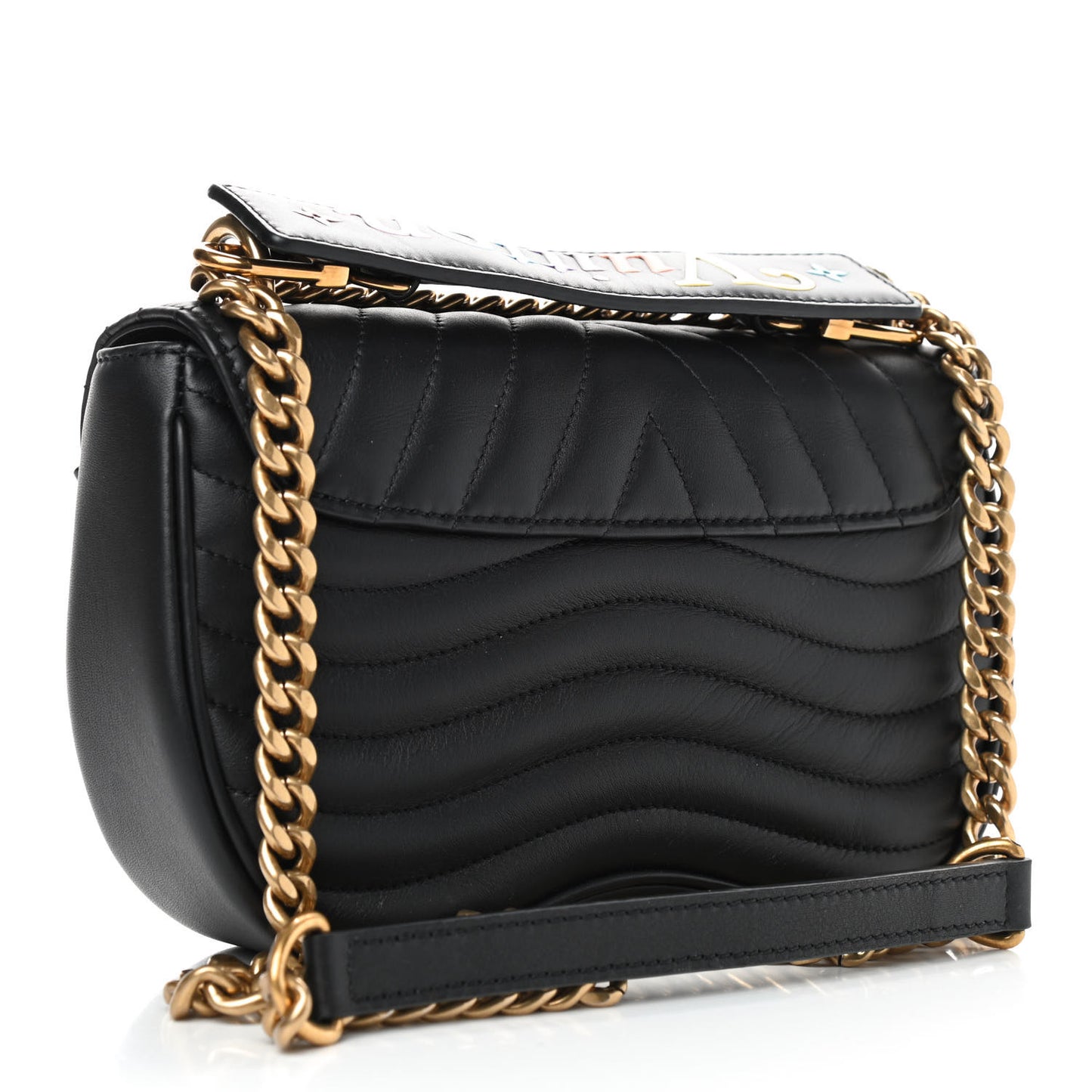 Calfskin New Wave Chain MM Black