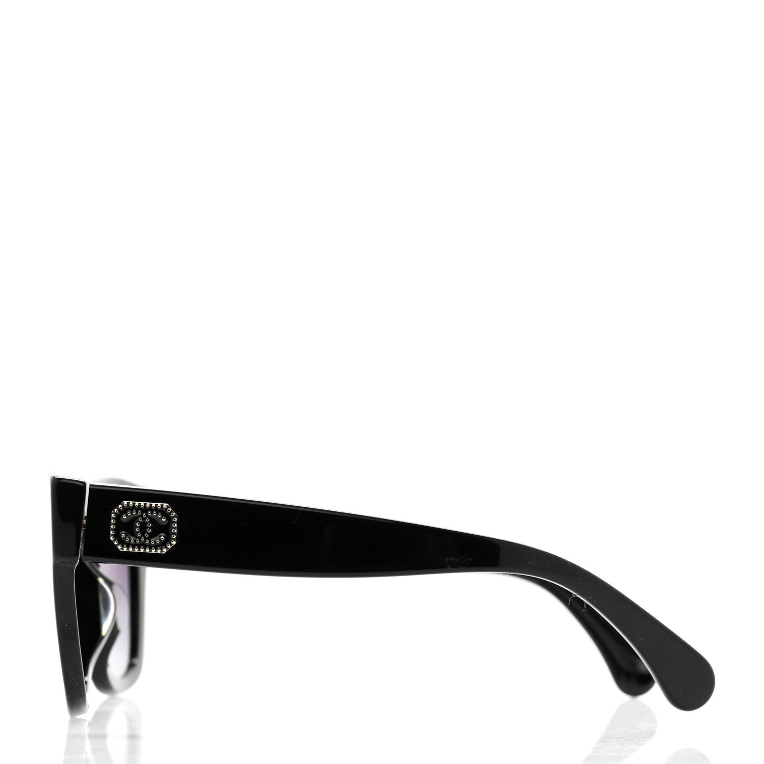 Chanel Acetate Square CC Heart Sunglasses 5478-A Black 3 of 7