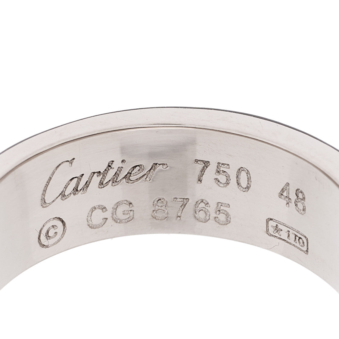 Cartier 18K White Gold 5.5mm LOVE Ring 48 4.5 4 of 4