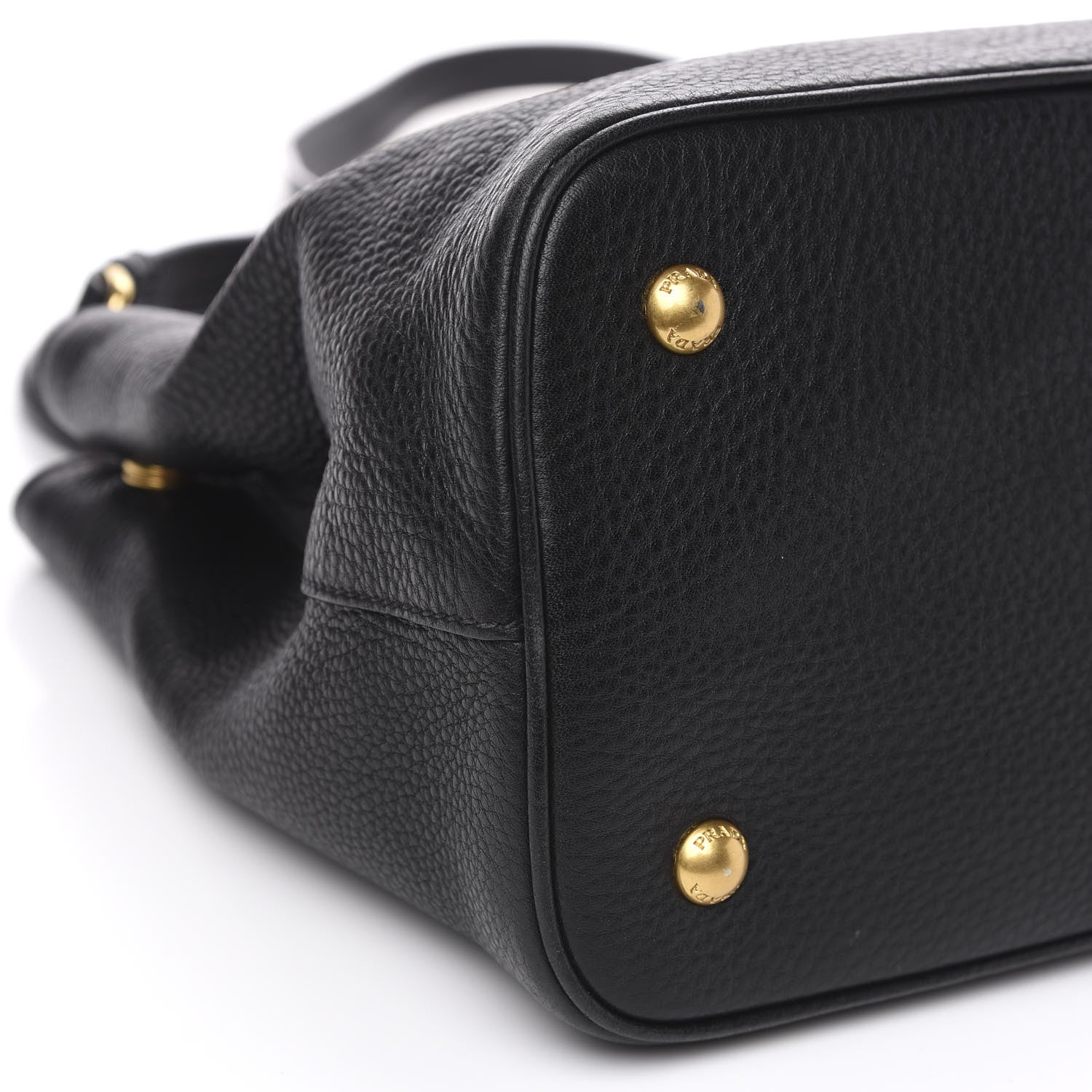 Prada Vitello Daino Tote Black 10 of 12