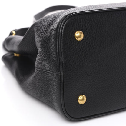Prada Vitello Daino Tote Black 10 of 12