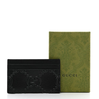 Gucci Calfskin GG Tennis Embossed Card Holder Black 7 of 7