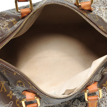 Louis Vuitton Monogram Dentelle Speedy 30 Silver 6 of 6