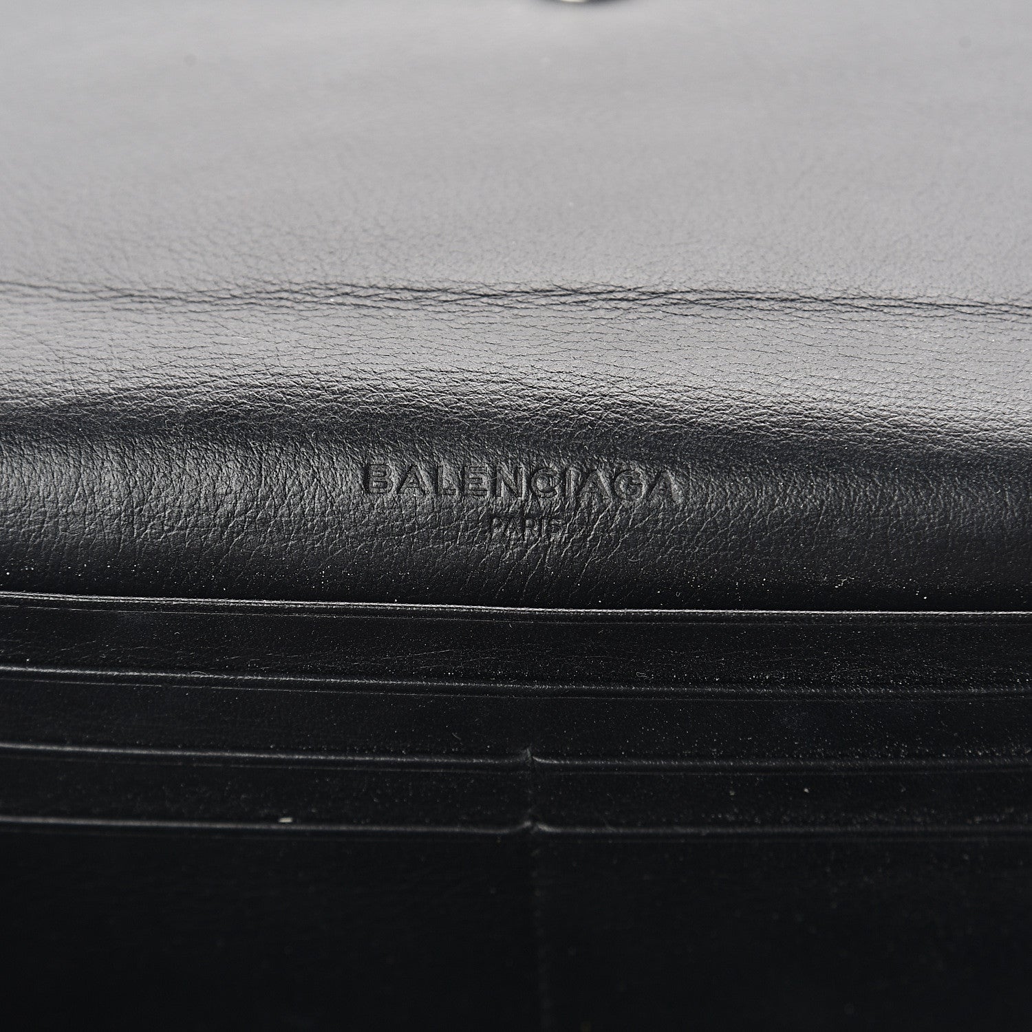 Balenciaga Calfskin Papier Platre Money Wallet Black 5 of 5