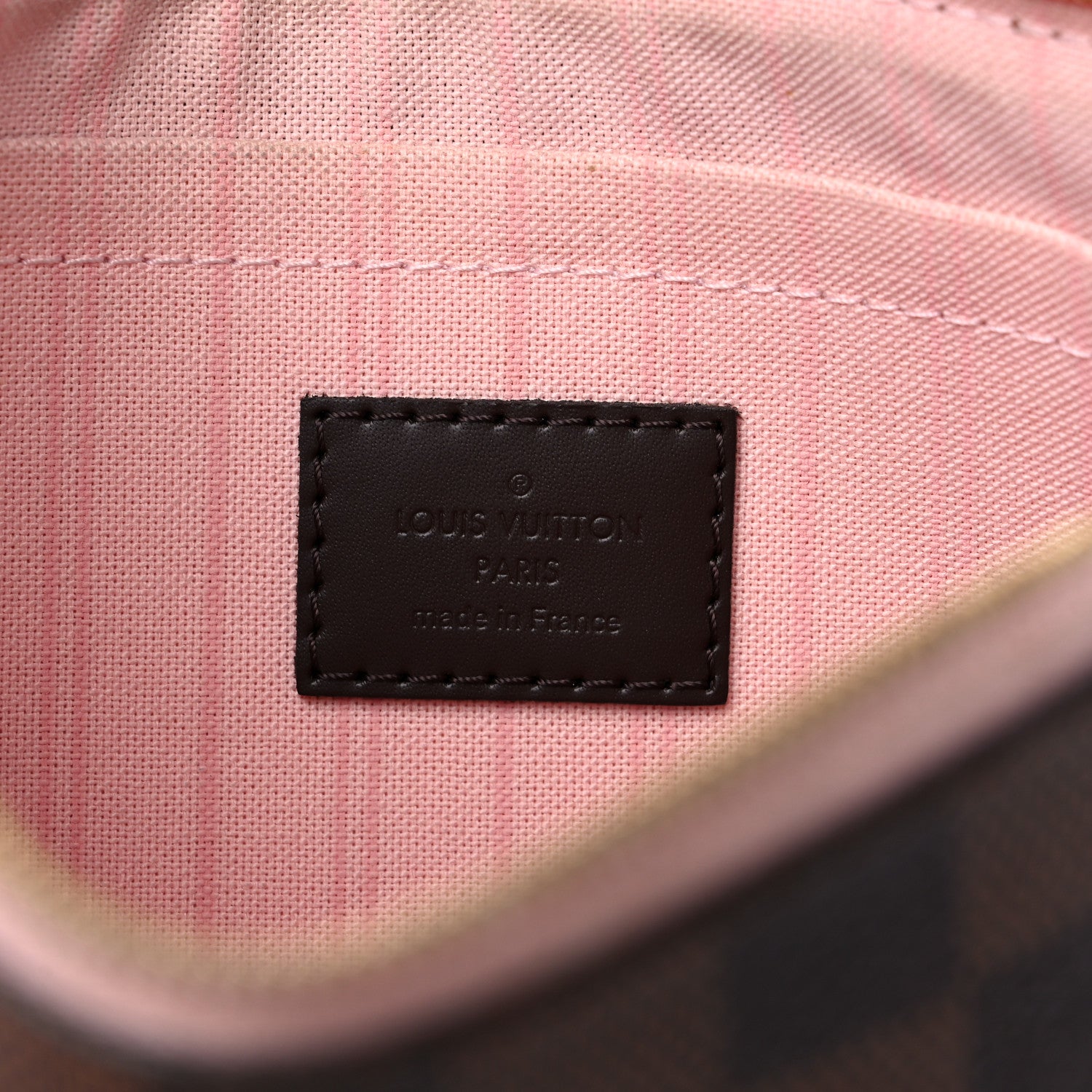 Louis Vuitton Damier Ebene Neverfull MM GM Pochette Rose Ballerine 6 of 15