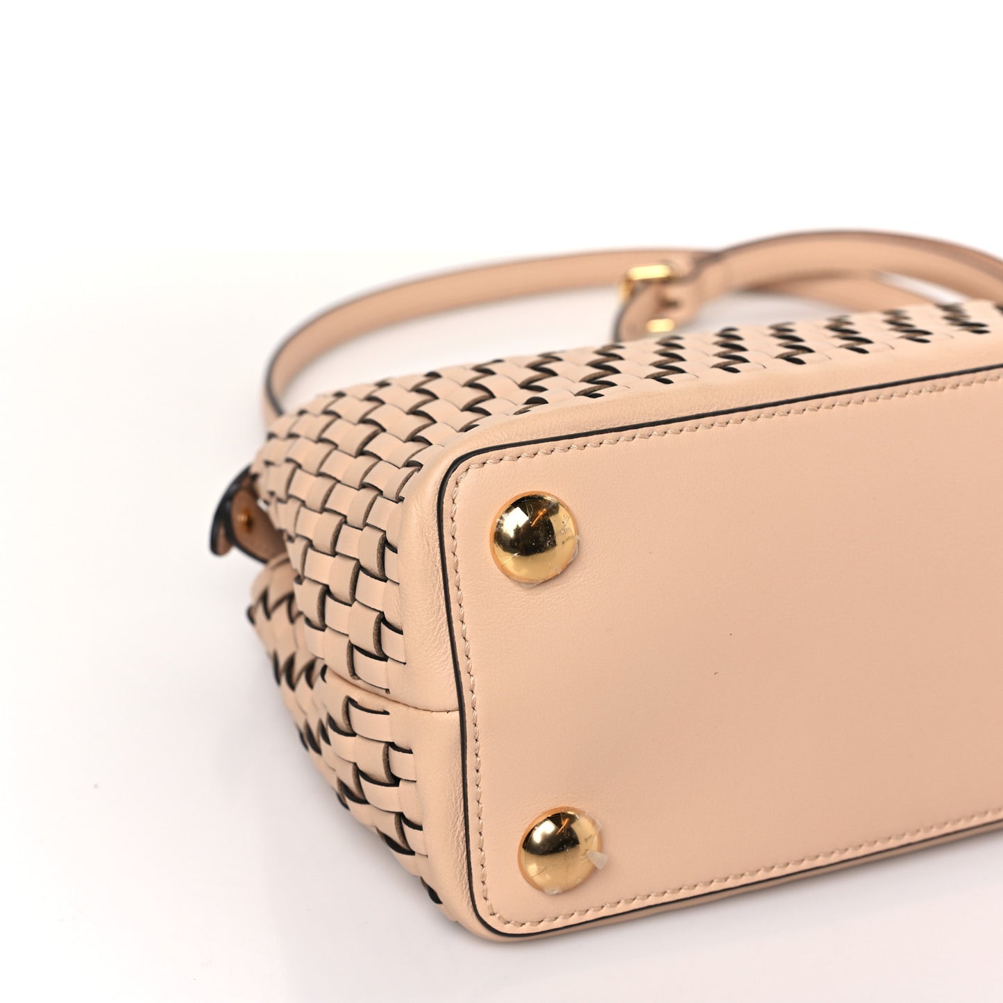Vitello Grace Intreccio Mini Peekaboo Iconic Satchel Light Rose