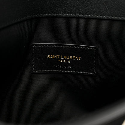 Saint Laurent Canvas Striped Uptown Pouch Red Black 6 of 7