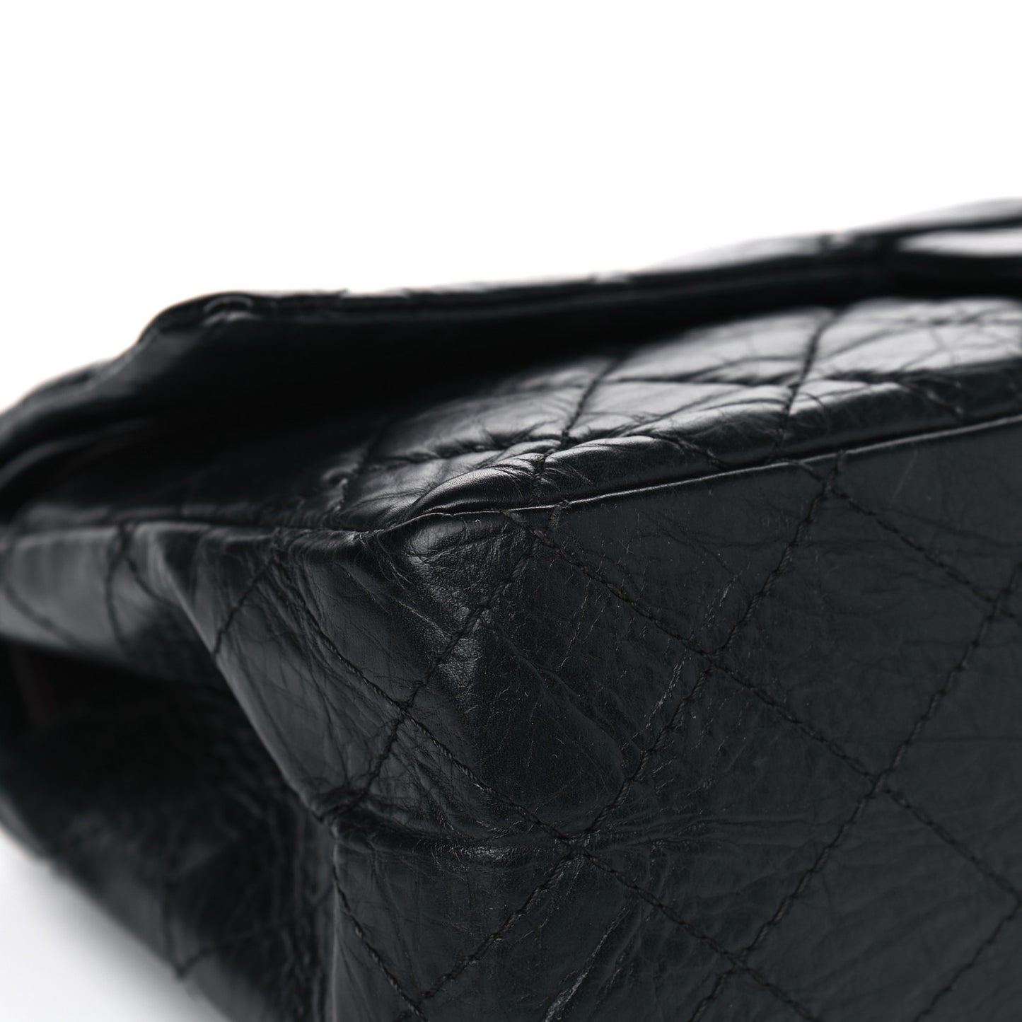 Aged Calfskin Quilted 2.55 Reissue 226 Flap Black