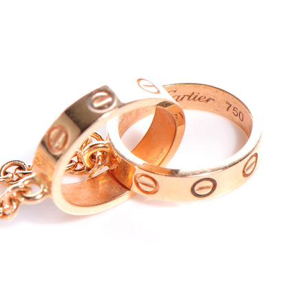 Cartier 18K Pink Gold Interlocking LOVE Necklace 4 of 6