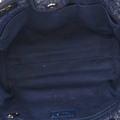 Chanel Mixed Fibers Calfskin Small Deauville Tote Blue 5 of 9