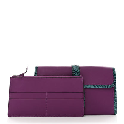 Hermes Swift Lizard Niloticus Jige Duo Anemone Bleu Petrole 3 of 8