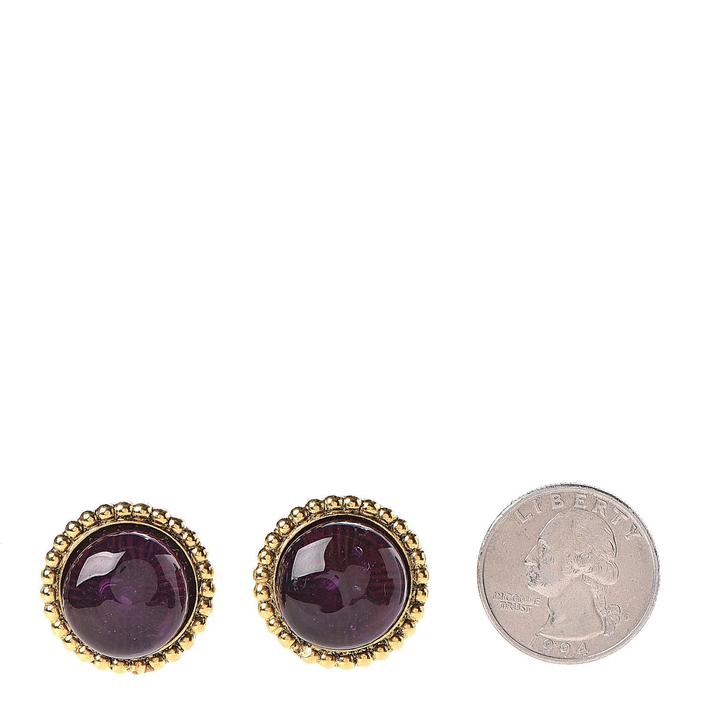 Gripoix Clip On Earrings Purple