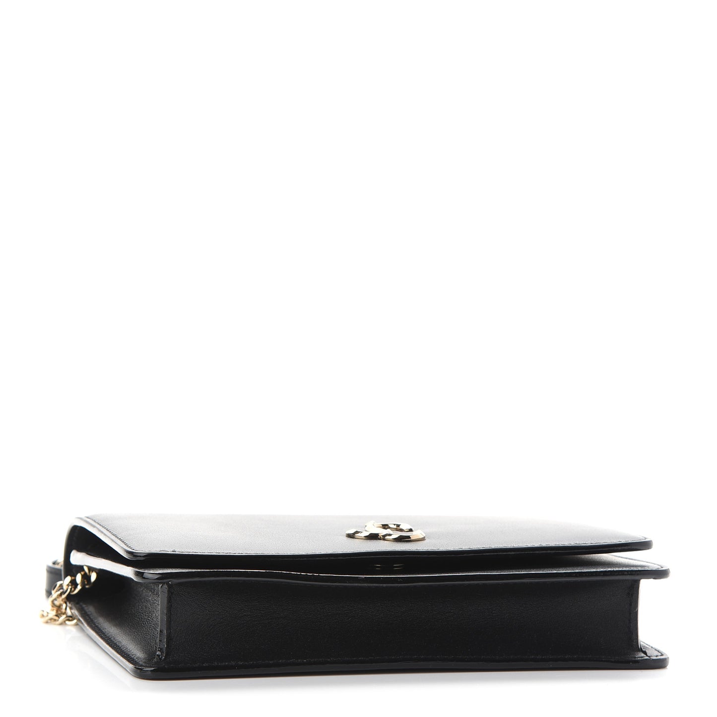 Calfskin Palace Wallet On Chain Black