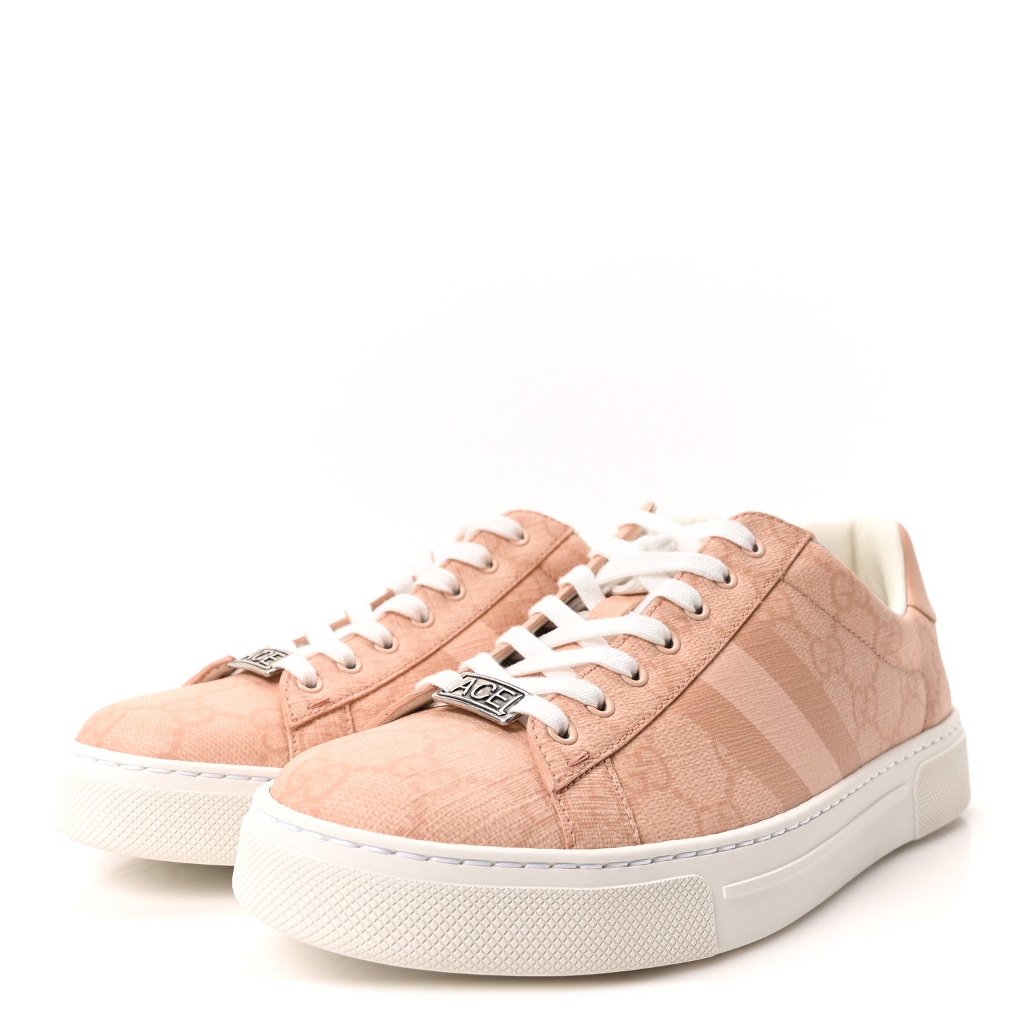 Gucci GG Supreme Tonal Web Womens New Ace Sneakers 37.5 Pink 4 of 10