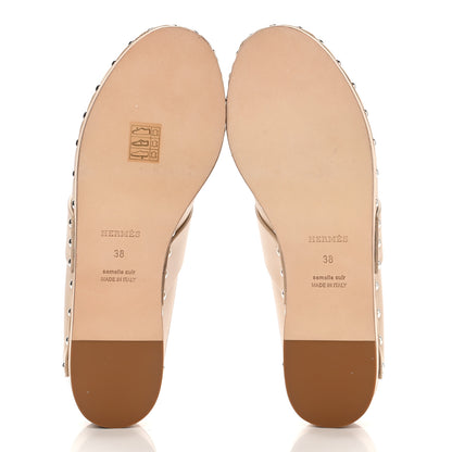 Hermes Calfskin Calya Mules 38 Hetre 5 of 9