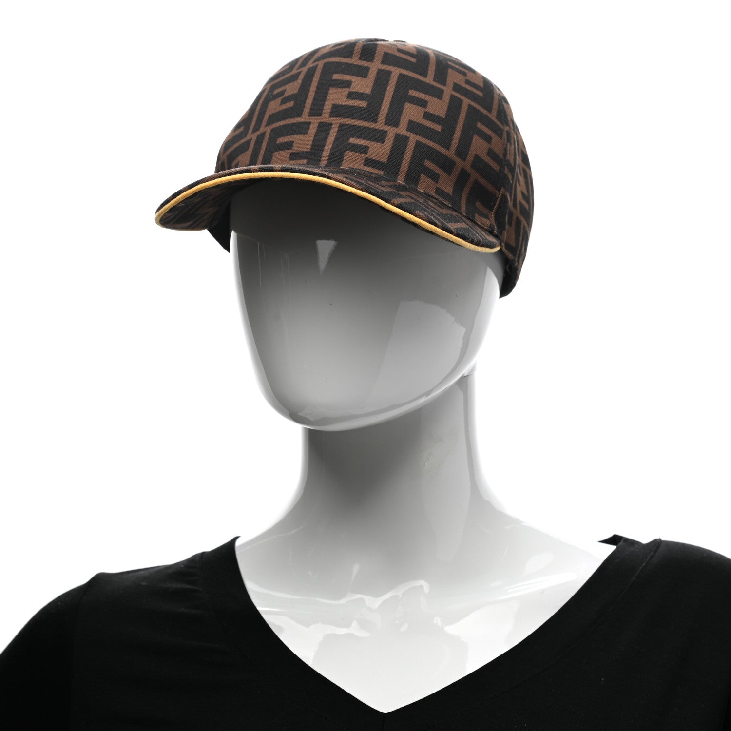 Fendi Canvas FF Reloaded Baseball Hat Tobacco Yellow 2 of 8