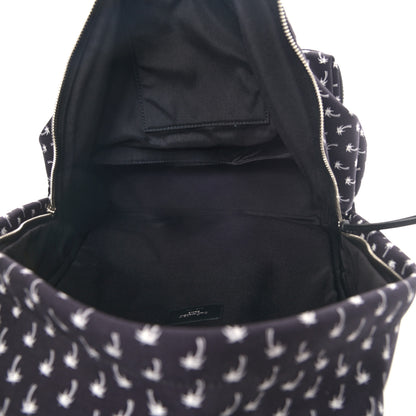 Saint Laurent Canvas Palm Tree Print City Backpack Black White 5 of 9