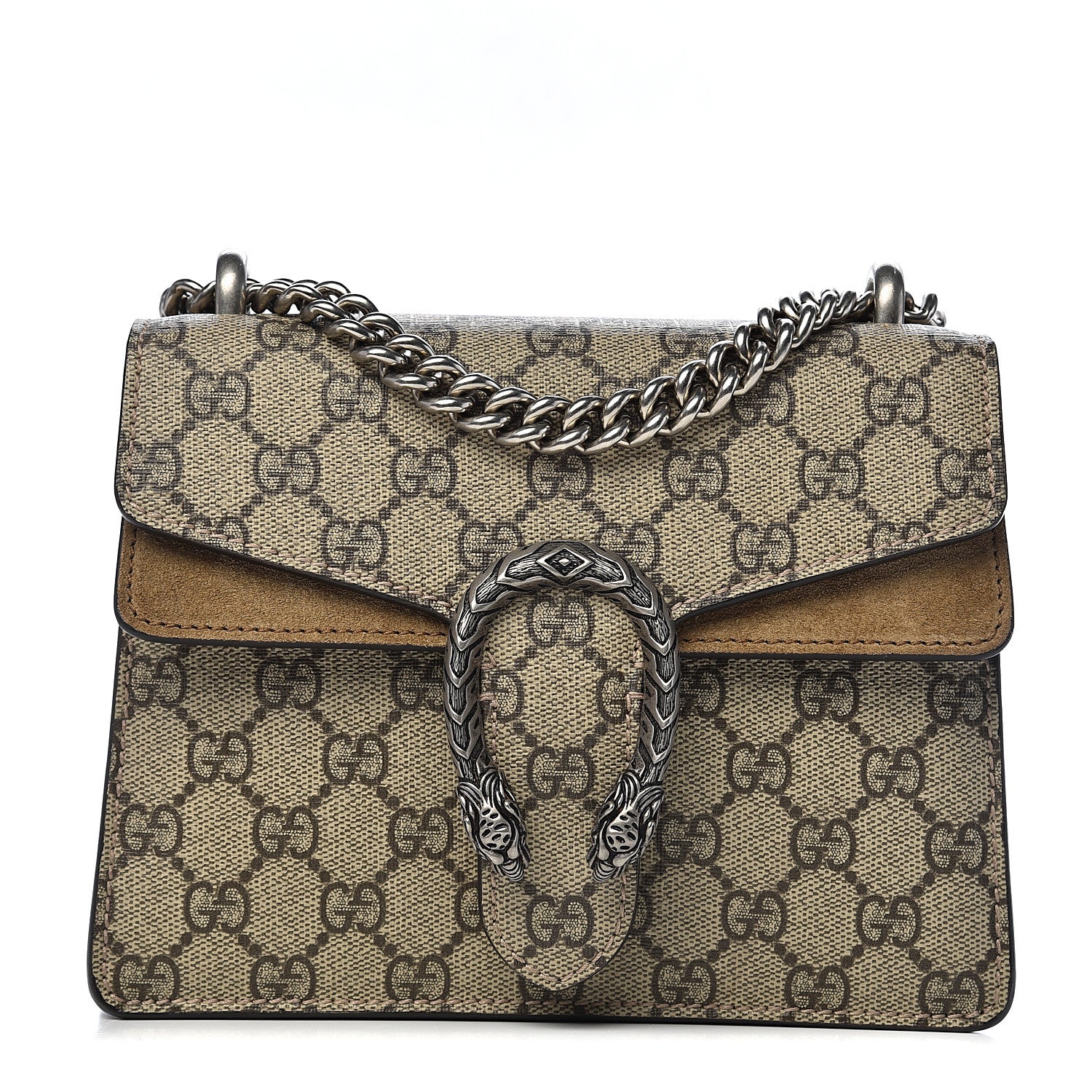 Gucci GG Supreme Monogram Mini Dionysus Shoulder Bag Taupe 1 of 10