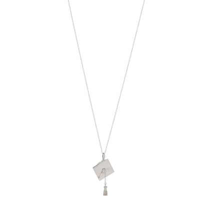 Tiffany Sterling Silver Graduation Cap Pendant Necklace 1 of 4