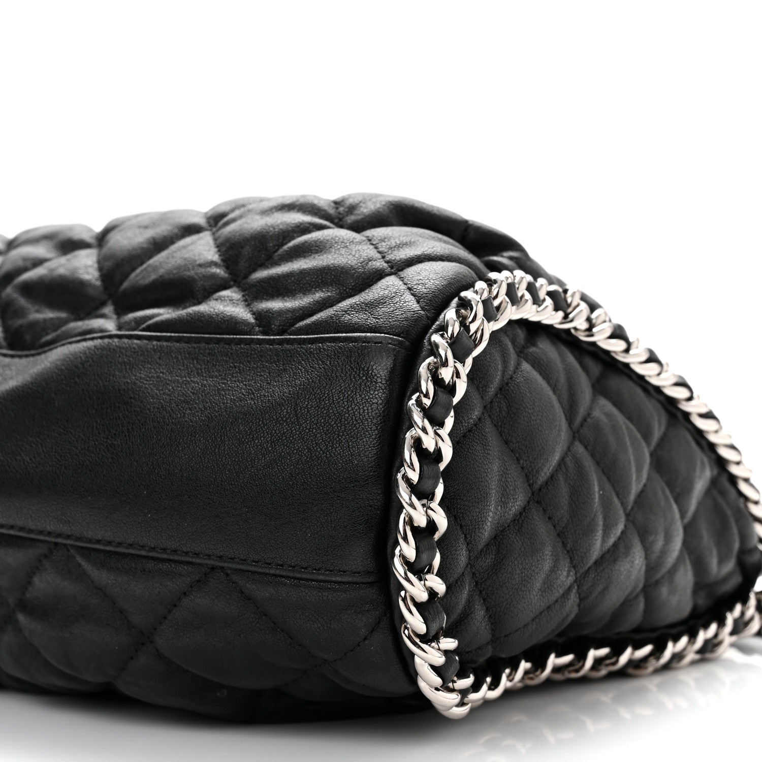 Chanel Washed Lambskin Chain Around Hobo Black 9 of 9