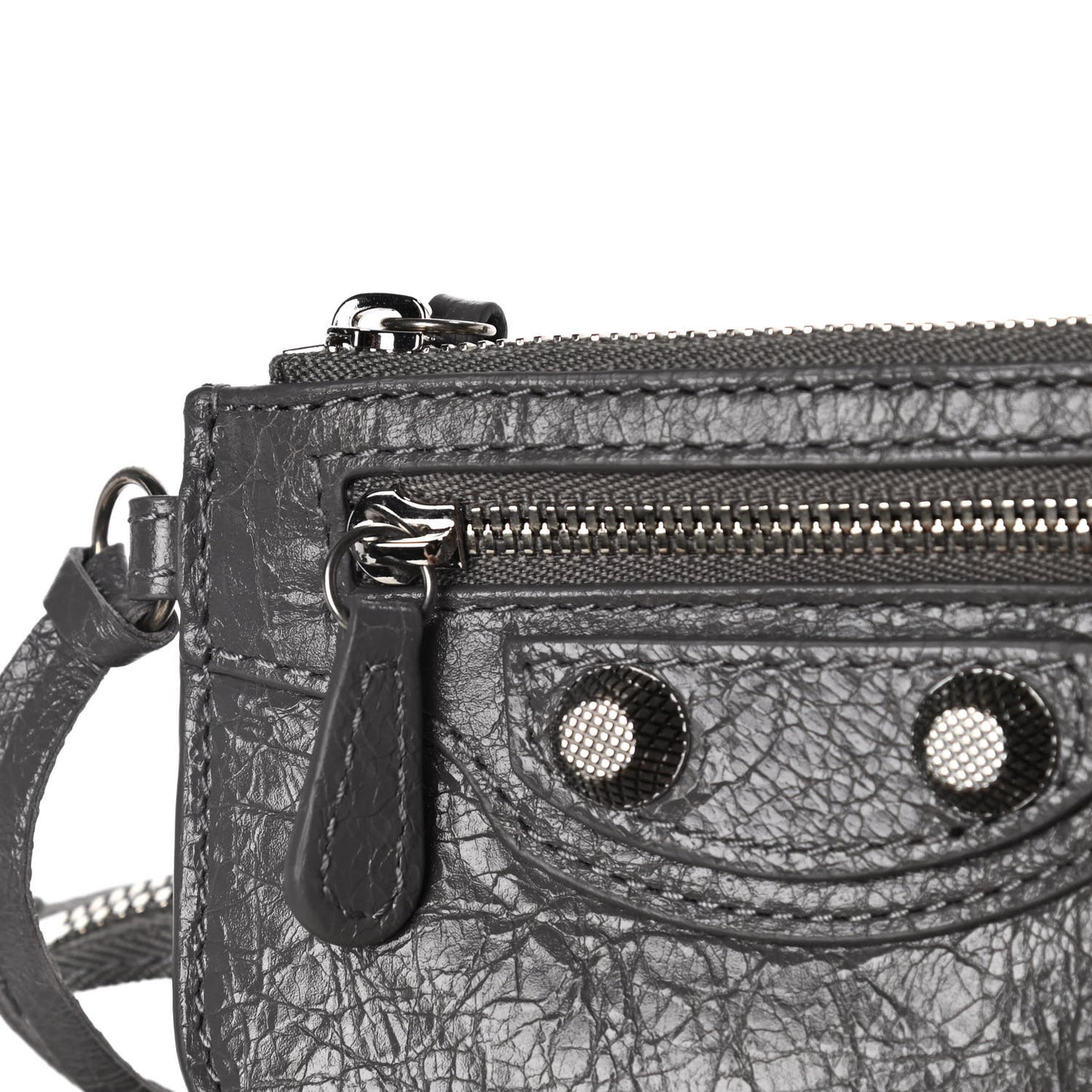 Agneau Arena Le Cagole Shoulder Bag XS Dark Grey