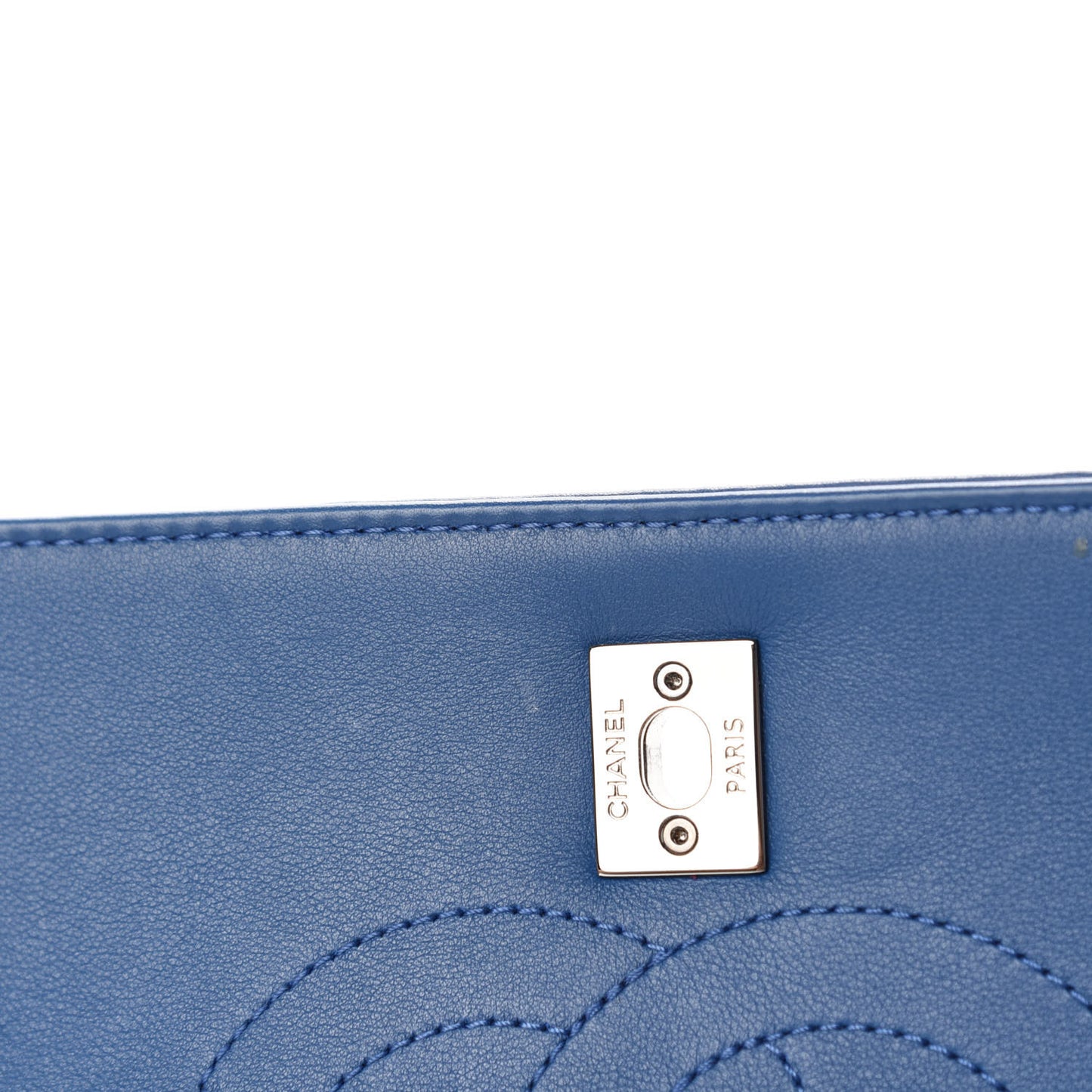 Calfskin Small Trendy CC Dual Handle Flap Bag Blue