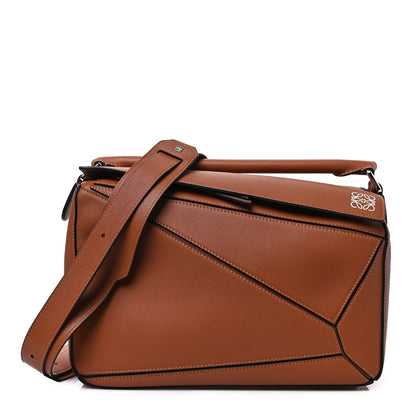 Loewe Calfskin Medium Puzzle Bag Tan 1 of 7