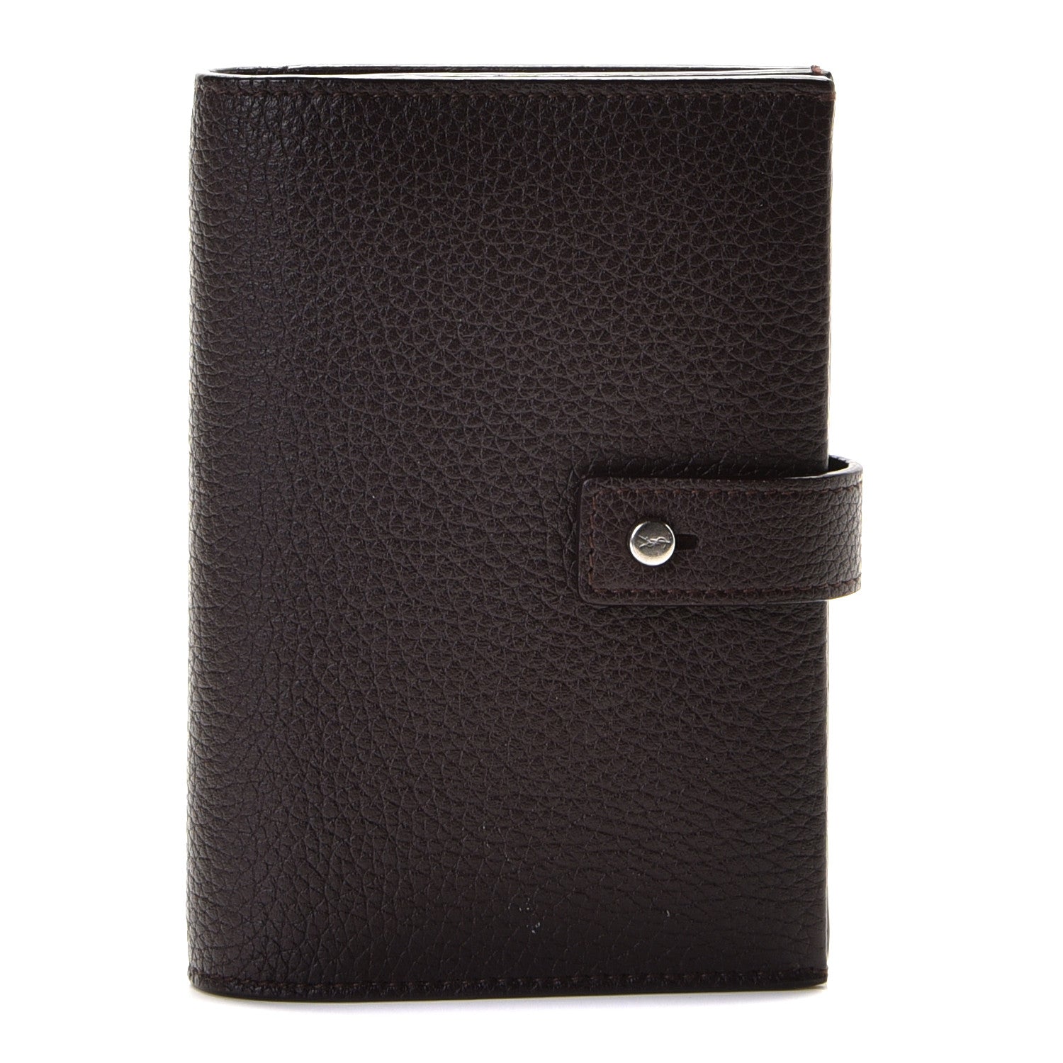 Saint Laurent Grained Calfskin Sac De Jour Compact Wallet Black Tulipe 1 of 9