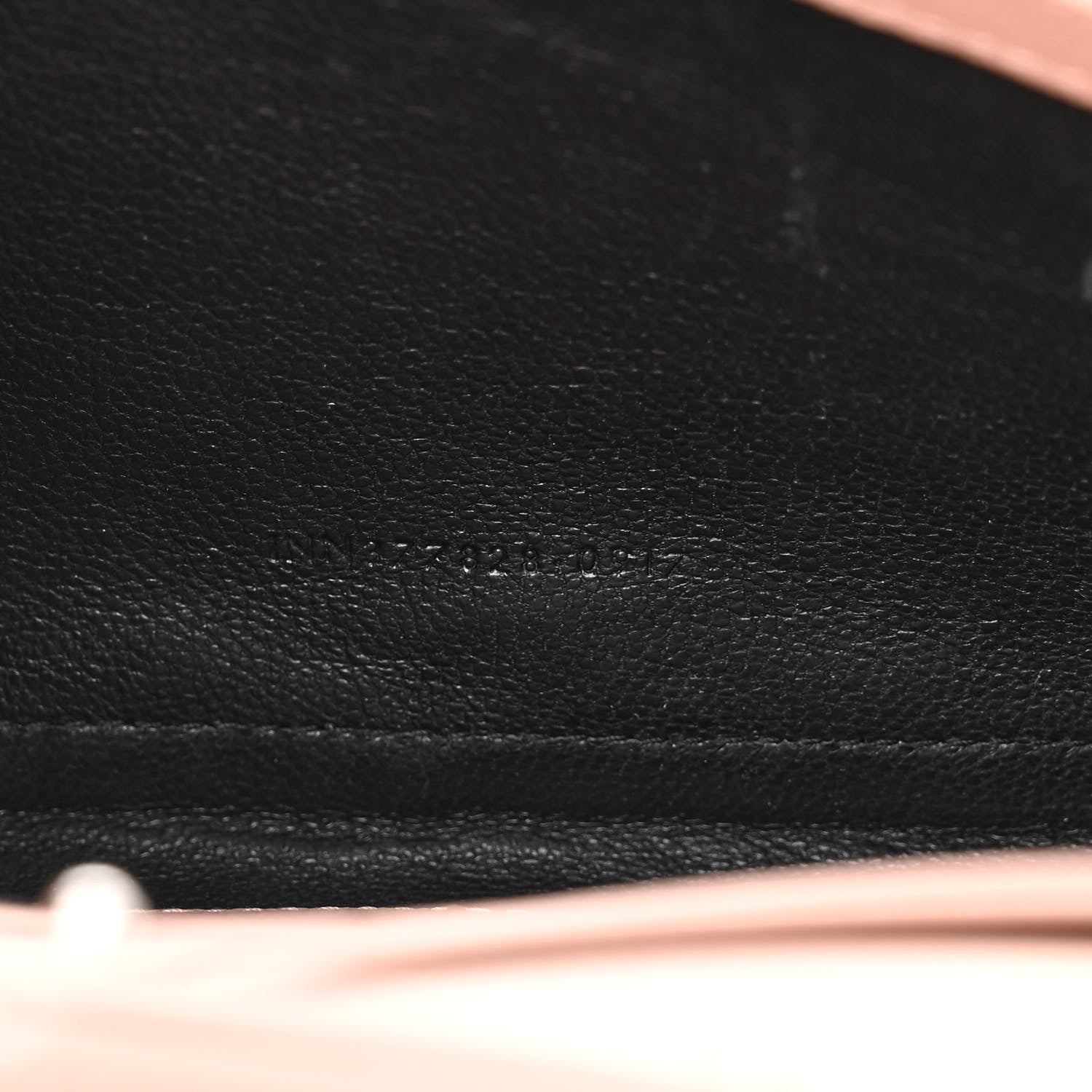 Saint Laurent Grain De Poudre Matelasse Chevron Cassandre Chain Wallet Pale Pink 7 of 13