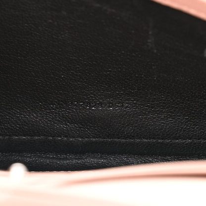 Saint Laurent Grain De Poudre Matelasse Chevron Cassandre Chain Wallet Pale Pink 7 of 13