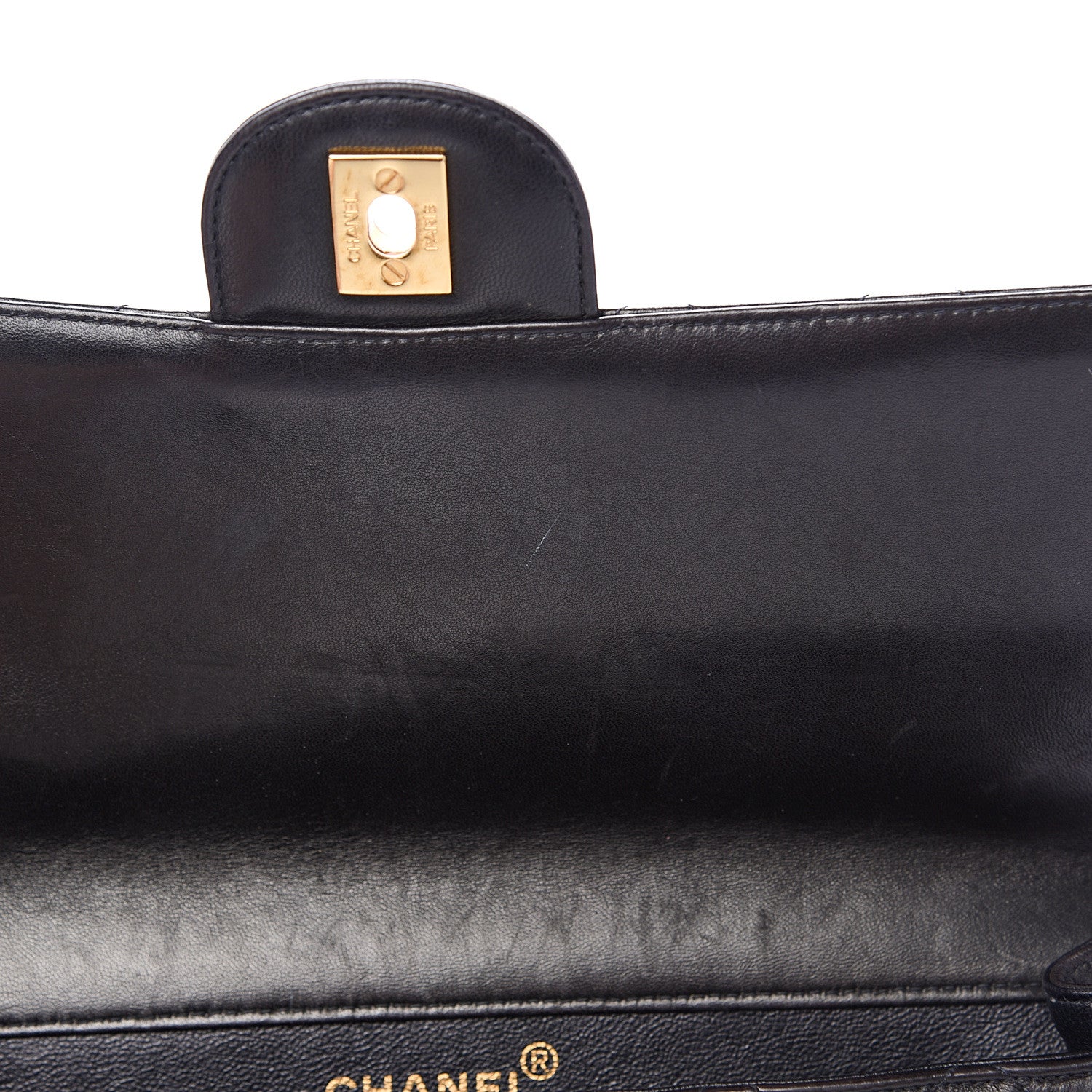 Chanel Lambskin Quilted Jumbo Double Sided Flap Black 14 of 21