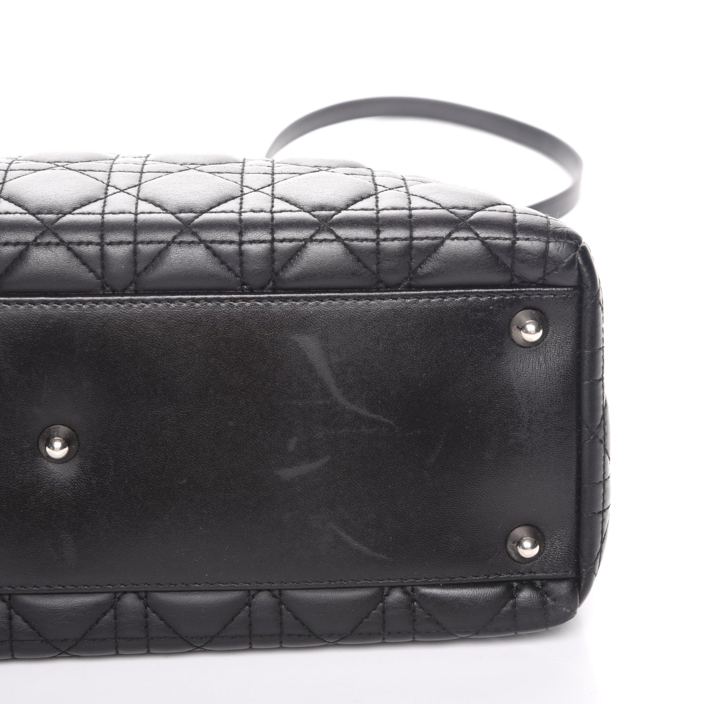 Lambskin Cannage Large Lady Dior Black