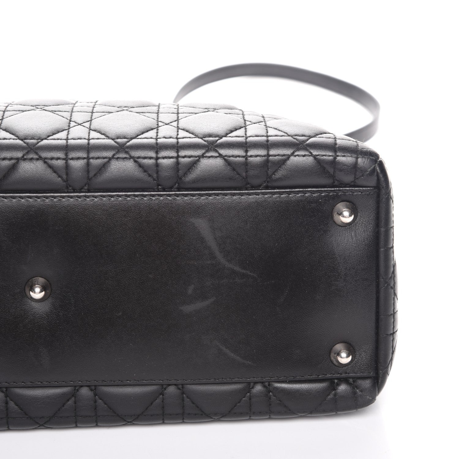 Christian Dior Lambskin Cannage Large Lady Dior Black 9 of 9
