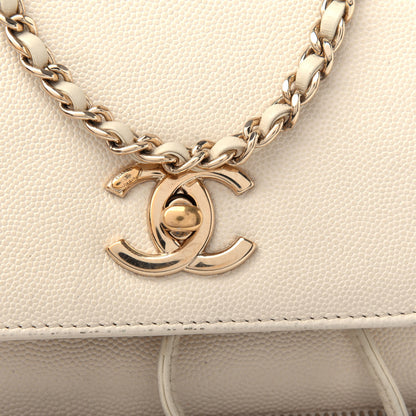 Chanel Caviar Quilted Business Affinity Backpack White 10 of 10