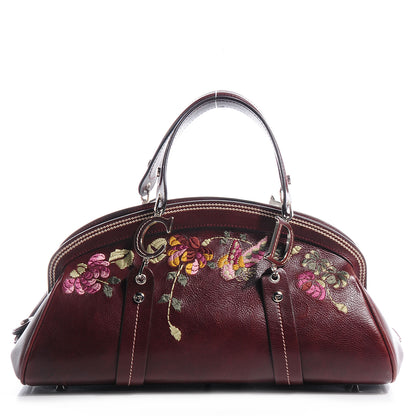 Christian Dior Leather Vintage Flowers Frame Satchel 1 of 7
