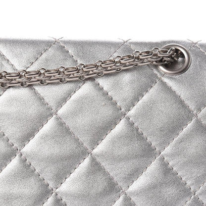 Chanel Metallic Lambskin Quilted 2.55 Reissue 227 Flap Silver 11 of 14