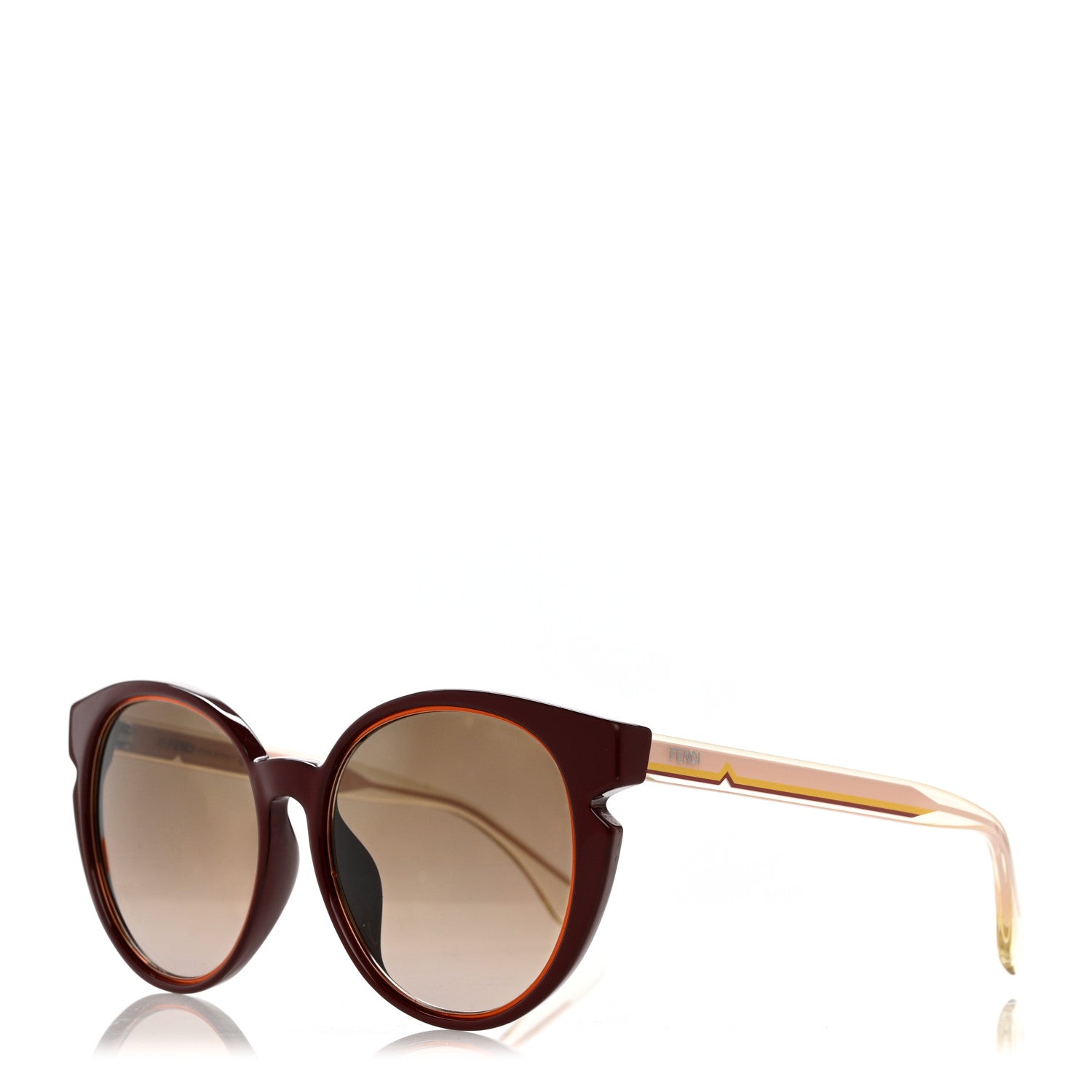 Fendi Acetate Cat Eye Sunglasses FF 0142/S Burgundy 1 of 6