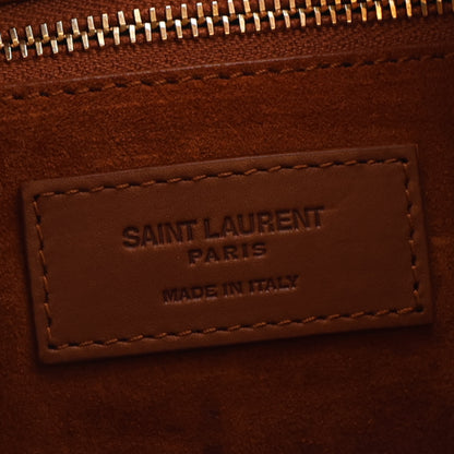 Saint Laurent Smooth Calfskin Canvas Le 5 A 7 Hobo Natural Beige Brick 6 of 10