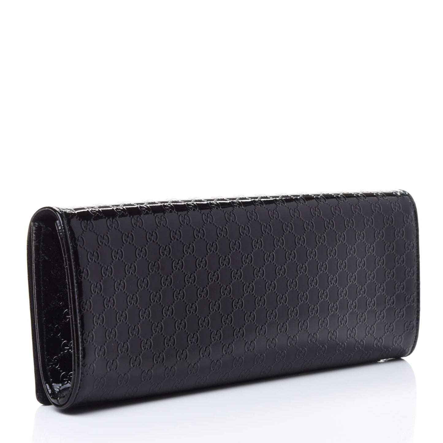 Patent Microguccissima Small Broadway Clutch Black