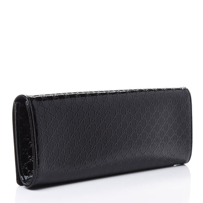 Gucci Patent Microguccissima Small Broadway Clutch Black 2 of 4