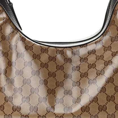 Gucci Crystal Monogram Hobo Dark Brown 7 of 9